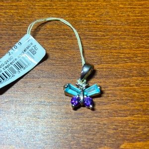 Sterling silver butterfly pendant